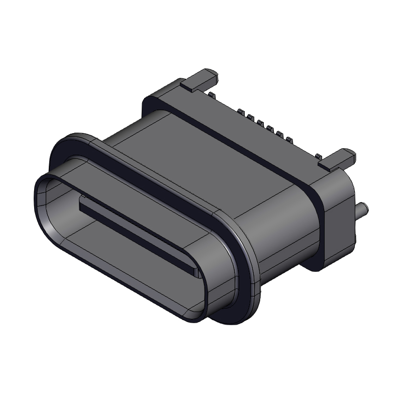 TYPE-C 16PIN沉板4脚插板防水