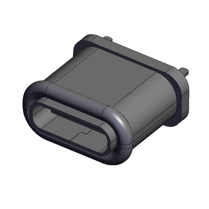 TYPE-C 16PIN 直插防水母座