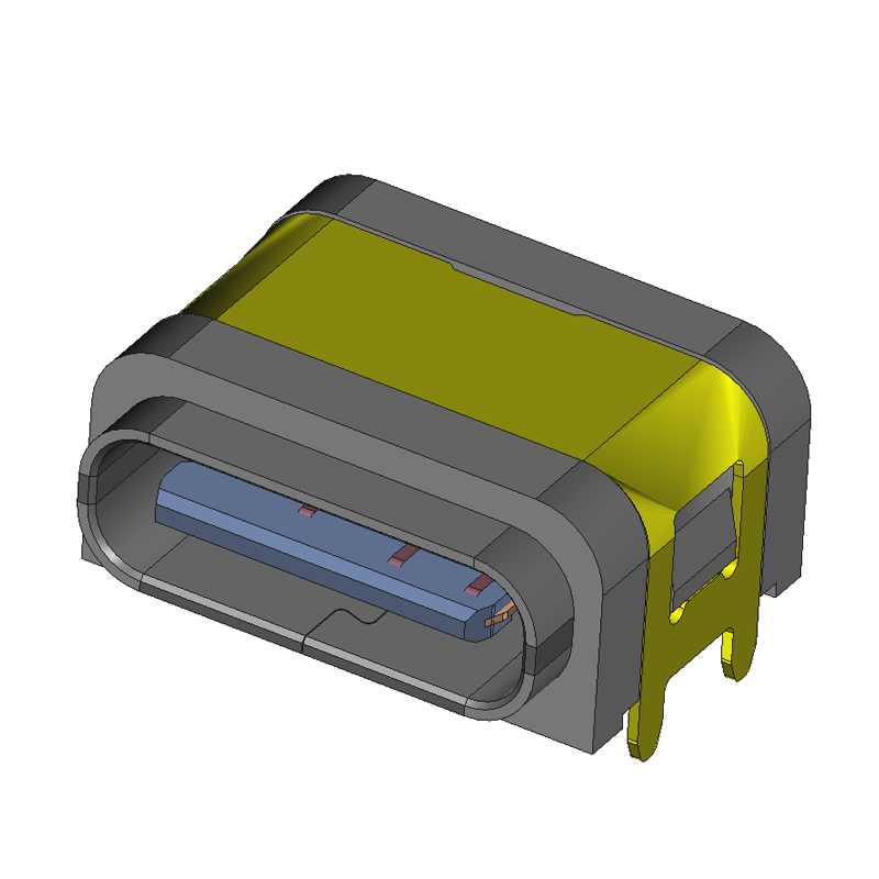 TYPE-C 6Pin SMT防水母座 L=7